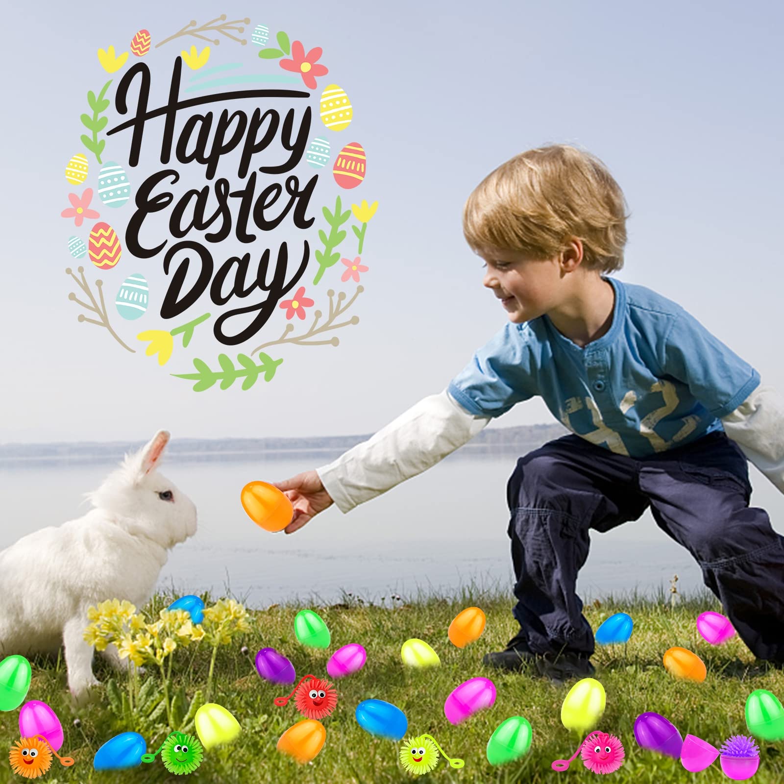 AMENON colorful Easter party scene with eggs and fidget toys