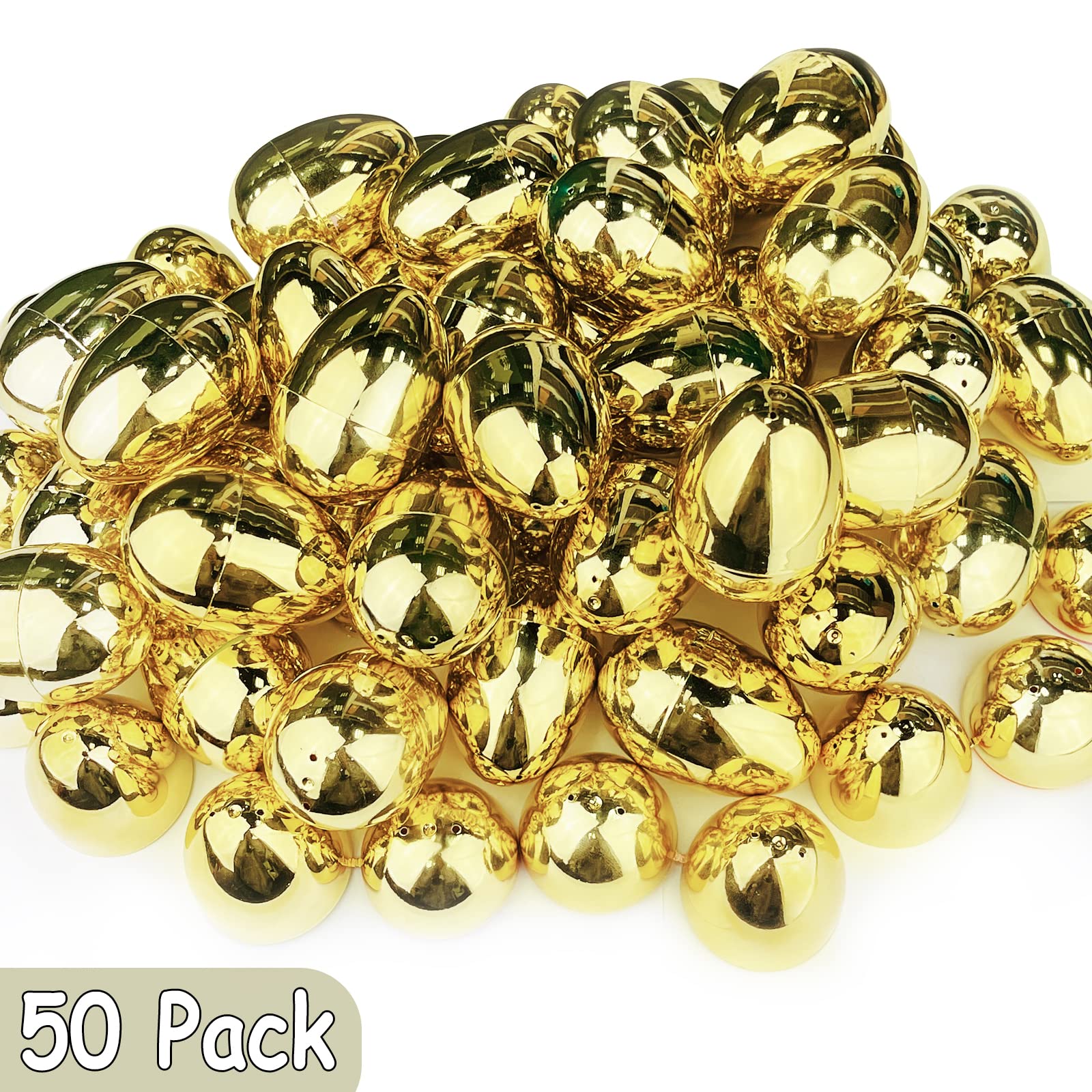 AMENON eggs with bright metallic gold finish for festive Easter baskets