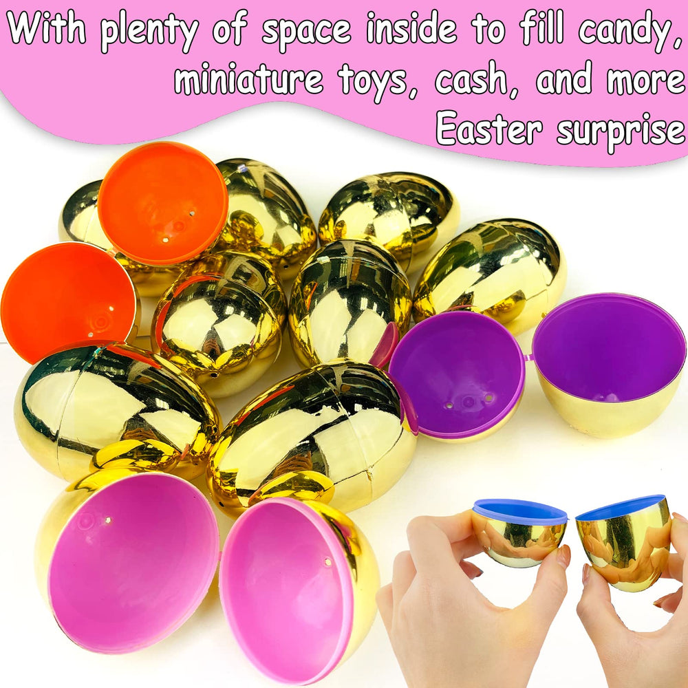 AMENON large fillable eggs with ample space for candy, toys, or cash