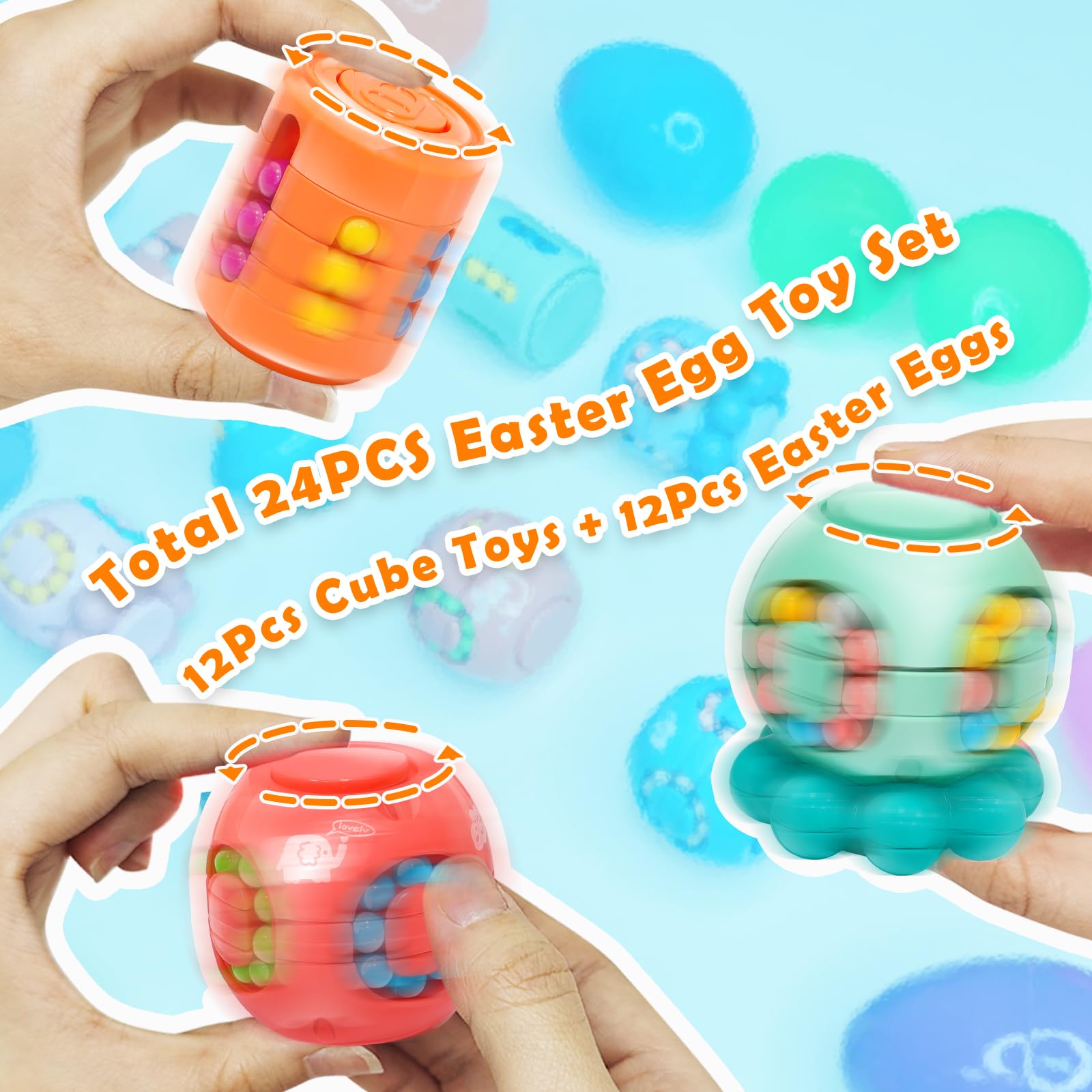AMENON octopus-toy inside egg offers engaging tactile entertainment for kids