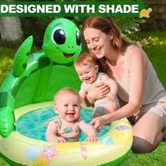 AMENON PVC kiddie pool with durable construction supports safe backyard fun.