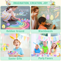 AMENON non-toxic sidewalk eggs used on a driveway for creative play