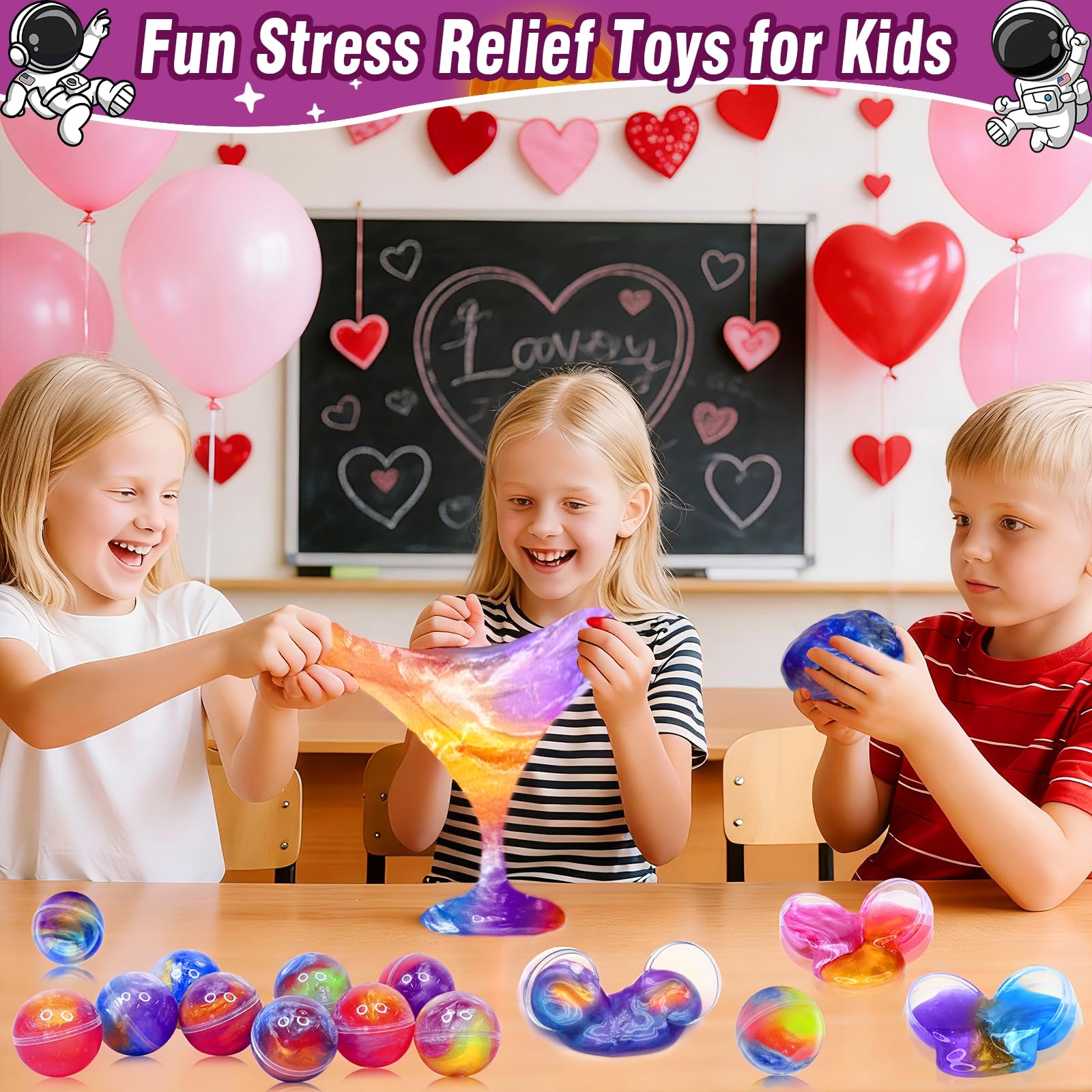 AMENON slime classroom prizes showcase colorful, engaging sensory play for students.
