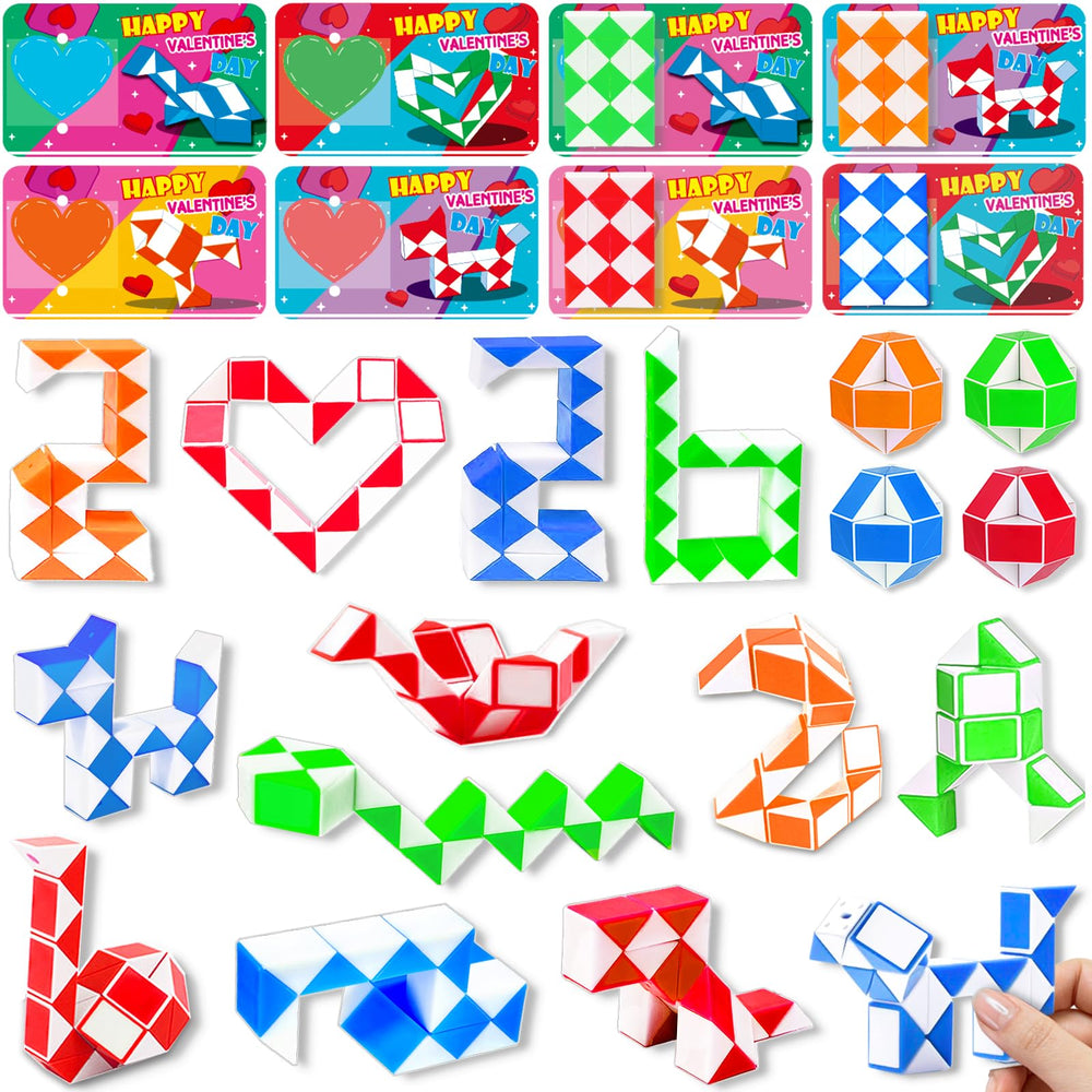 AMENON snake cube twist orange, tactile fidget for classroom focus