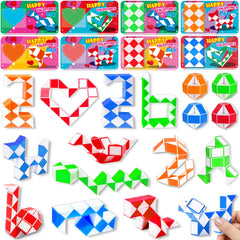 AMENON snake cube twist orange, tactile fidget for classroom focus