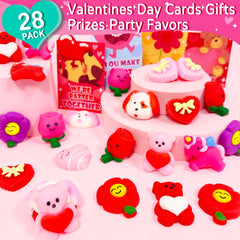 AMENON Valentines card set pairs cards with toys for gifting