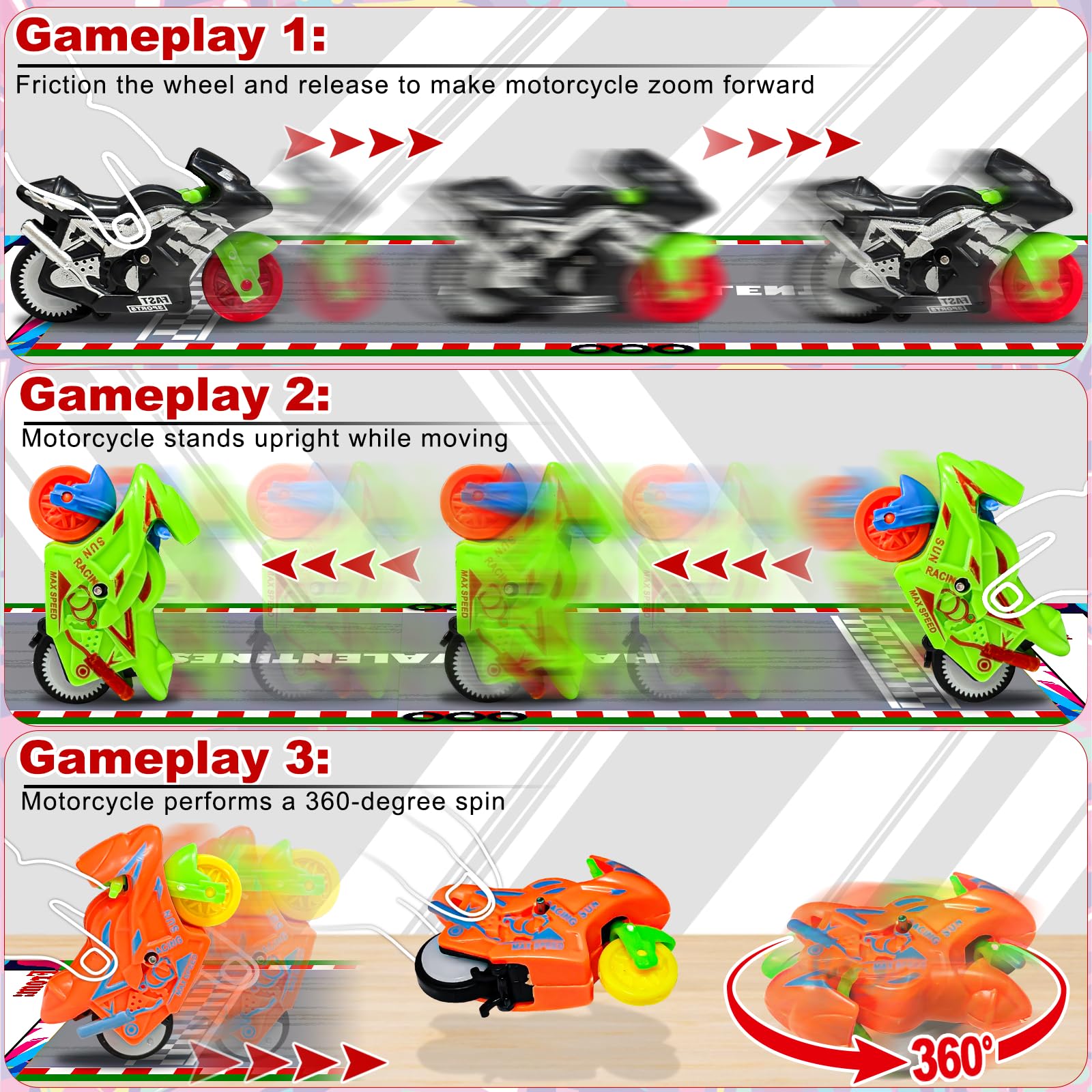 AMENON valentines track-design cards inspire fun racing-themed exchanges.