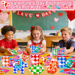 AMENON valentines gift bags clear, neatly hold cards and cubes