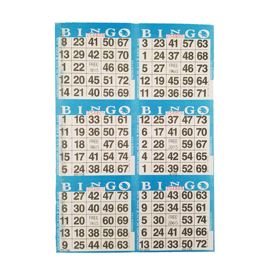 American Games bingo paper books in 10-color collection for varied game setups.