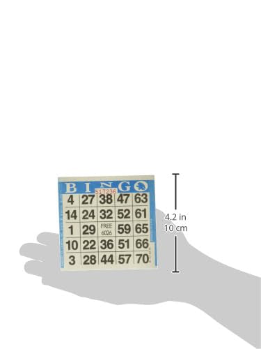 American Games blue bingo paper with included cards for quick setup and single-use play.