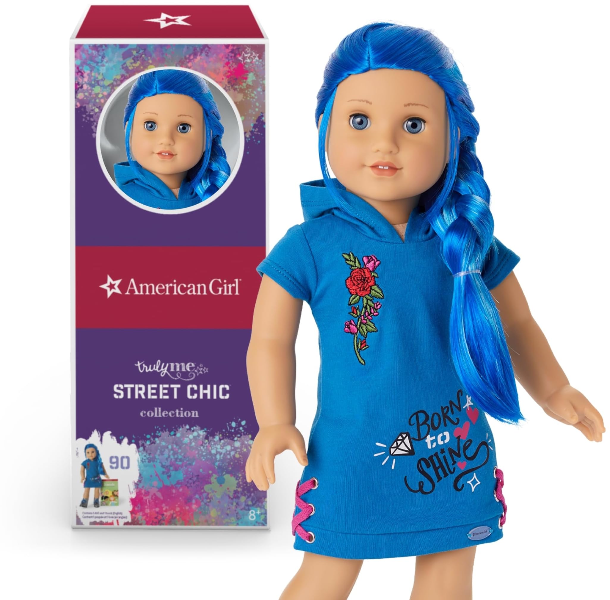 American Girl Truly Me doll front view with blue eyes for imaginative play