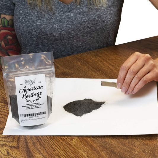 Bulk iron filings close-up show pure metallic particles ideal for experiments.