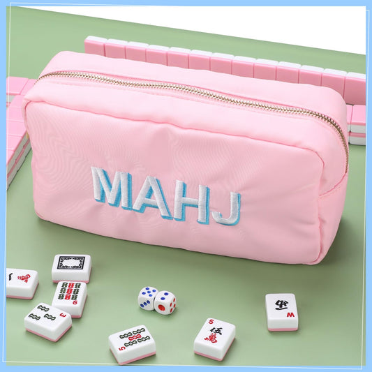American Mahjong Tiles Bag compact dimensions securely hold a full 166-tile set
