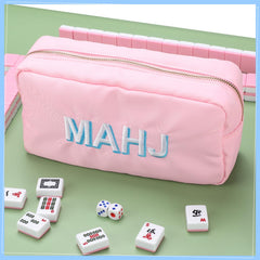 American Mahjong Tiles Bag compact dimensions securely hold a full 166-tile set