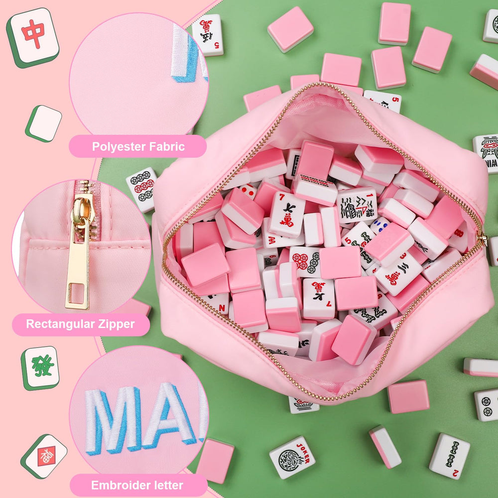 American Mahjong Tiles Bag travel-ready design fits in totes and backpacks