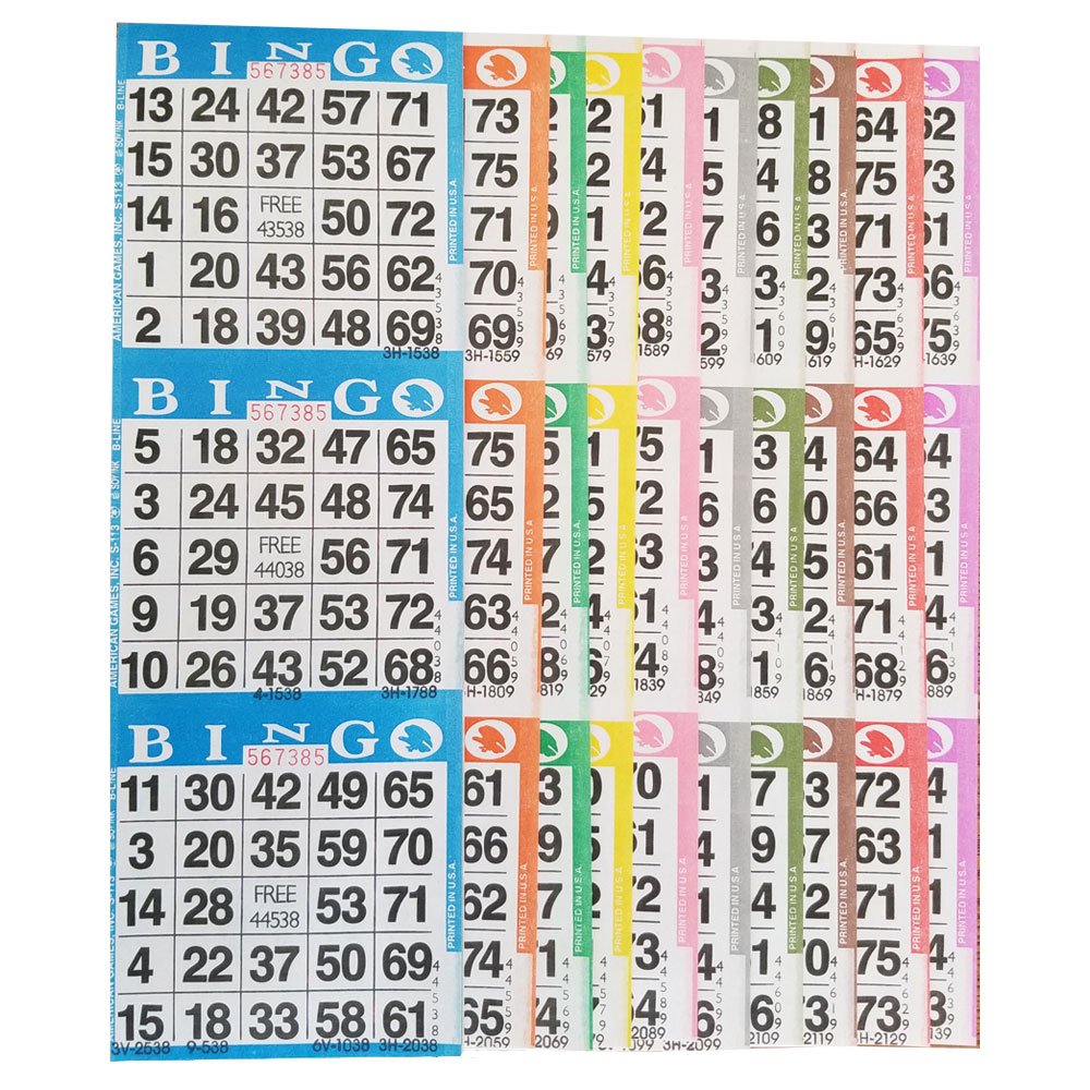 American Games bingo books, 100-pack, front view—ready for quick, portable party play.