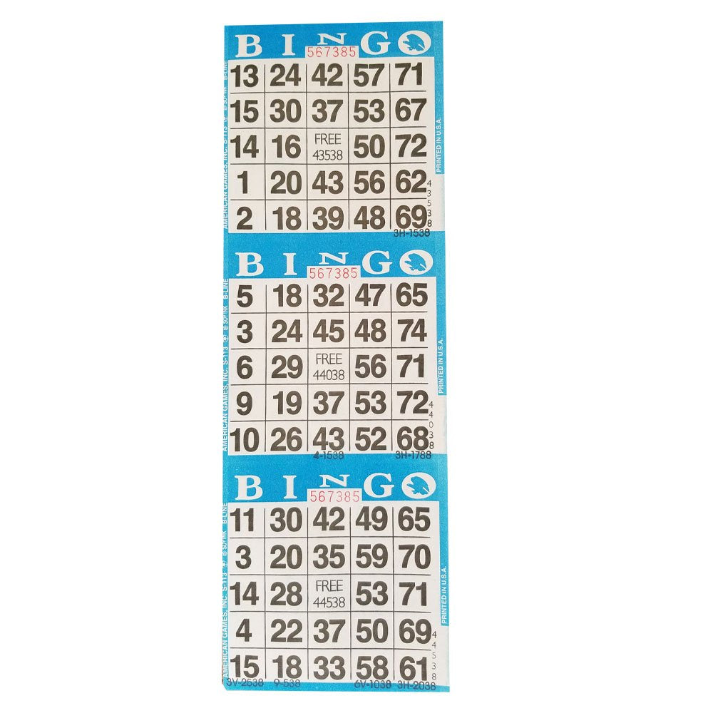 American Games bingo book set shows 10-color sequence—easy color-coded play.