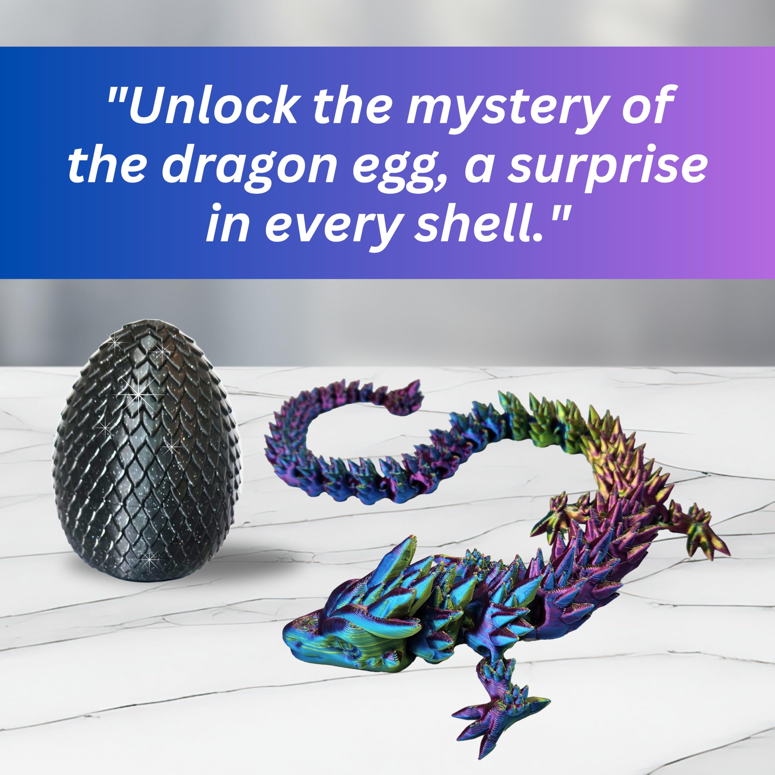 Amerimaker dragon display stand suitable for shelf or desk setups.