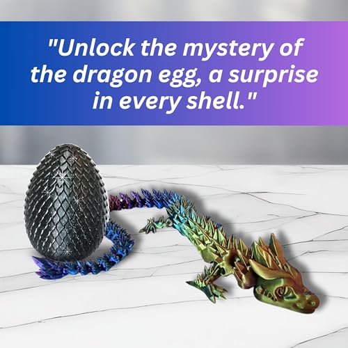 Amerimaker rainbow dragon with black egg ideal for display and gifting.