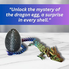 Amerimaker rainbow dragon with black egg ideal for display and gifting.