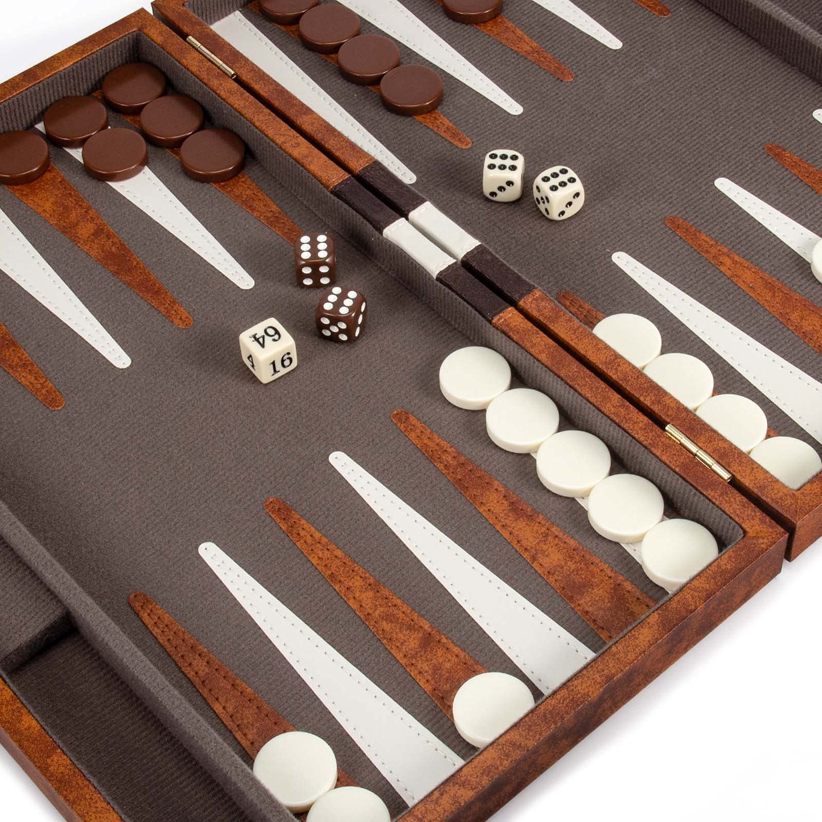 AMEROUS backgammon set double cube for strategic doubling