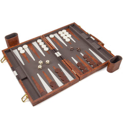 AMEROUS backgammon set opened board ready for home or travel games