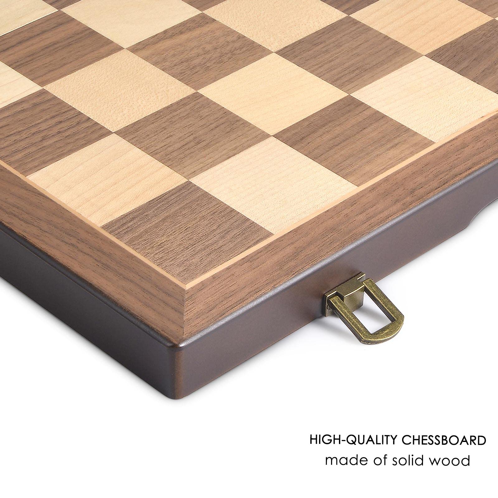 AMEROUS chess board folded into a storage box for compact travel