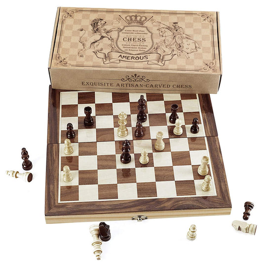 AMEROUS magnetic chess pieces stay in place during play