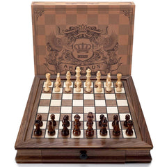 AMEROUS chess set storage drawers keep pieces neatly organized after play.