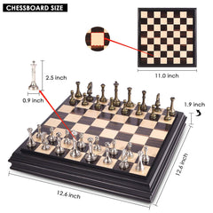 AMEROUS living room display of a premium chess set as a centerpiece.
