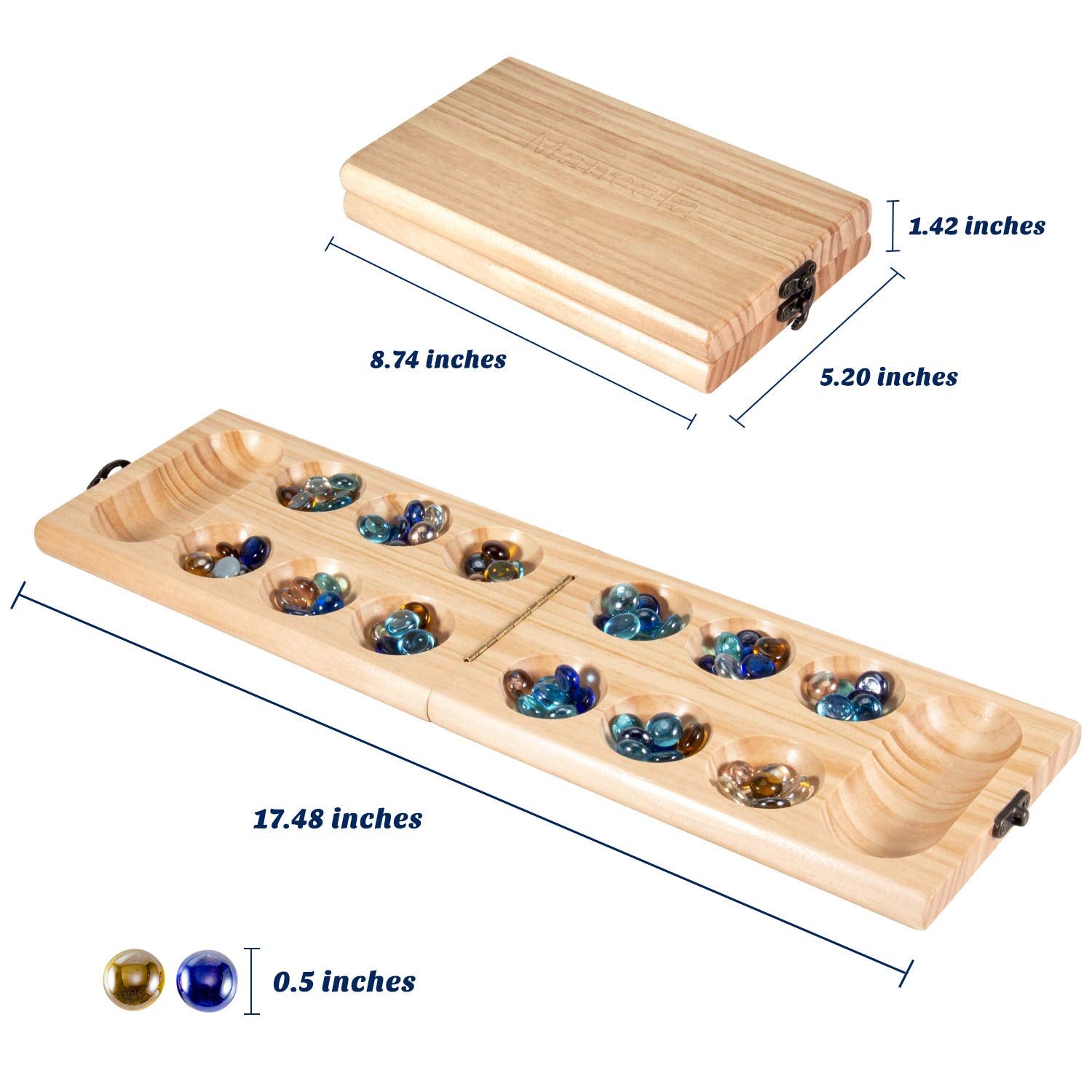 AMEROUS Mancala family play setup encourages shared learning and fun.