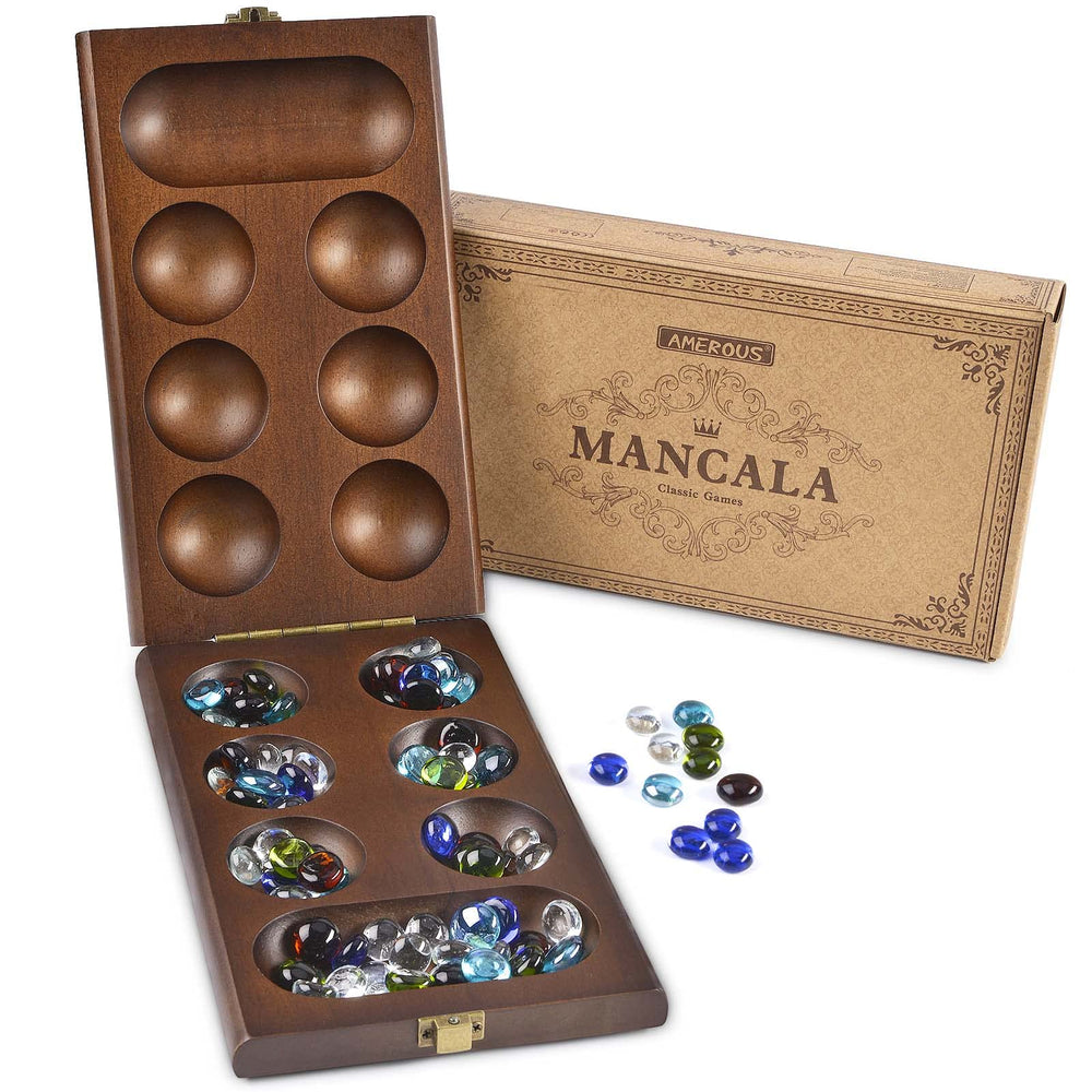 AMEROUS gift-ready Mancala set ideal for holidays and birthdays