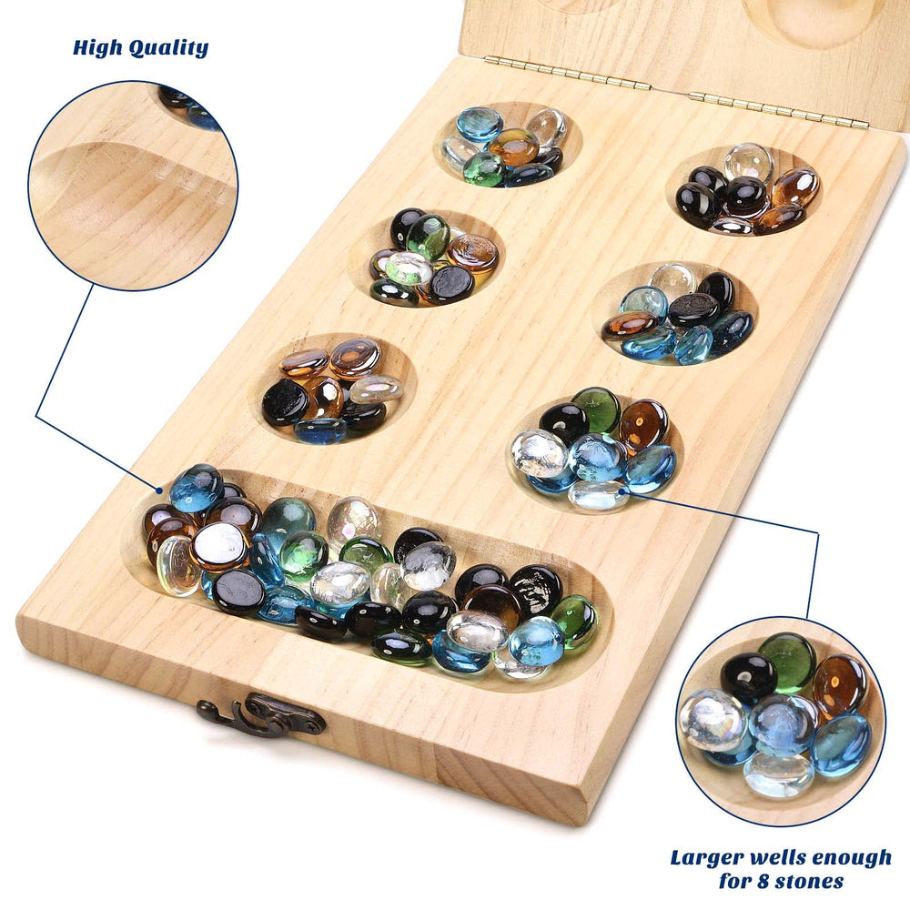 AMEROUS travel-ready board folds flat for on-the-go play.