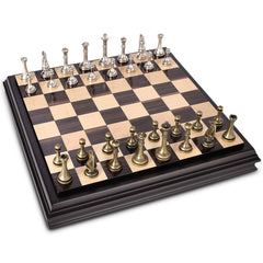AMEROUS metal chess pieces with detailed finish for precise moves.