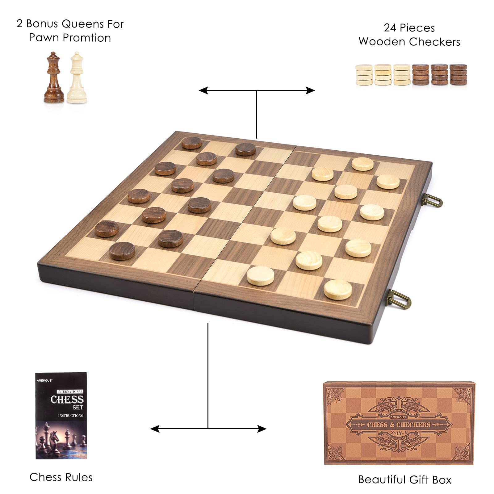 AMEROUS natural wood grain finish adds premium look