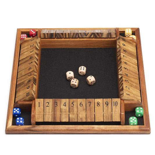 AMEROUS Shut The Box dice set ready for two to four players
