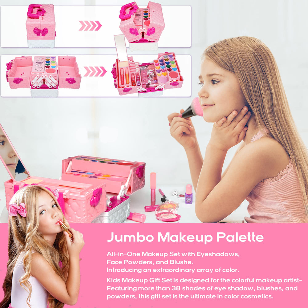 Amerrly 54-pcs lip nail eye colors for dress-up fun