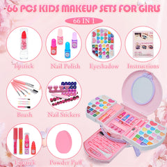 Amerrly vanity case closed pink-purple ideal for easy storage and travel.