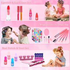 Amerrly nail polish bottles arranged to illustrate non-toxic, washable fun.