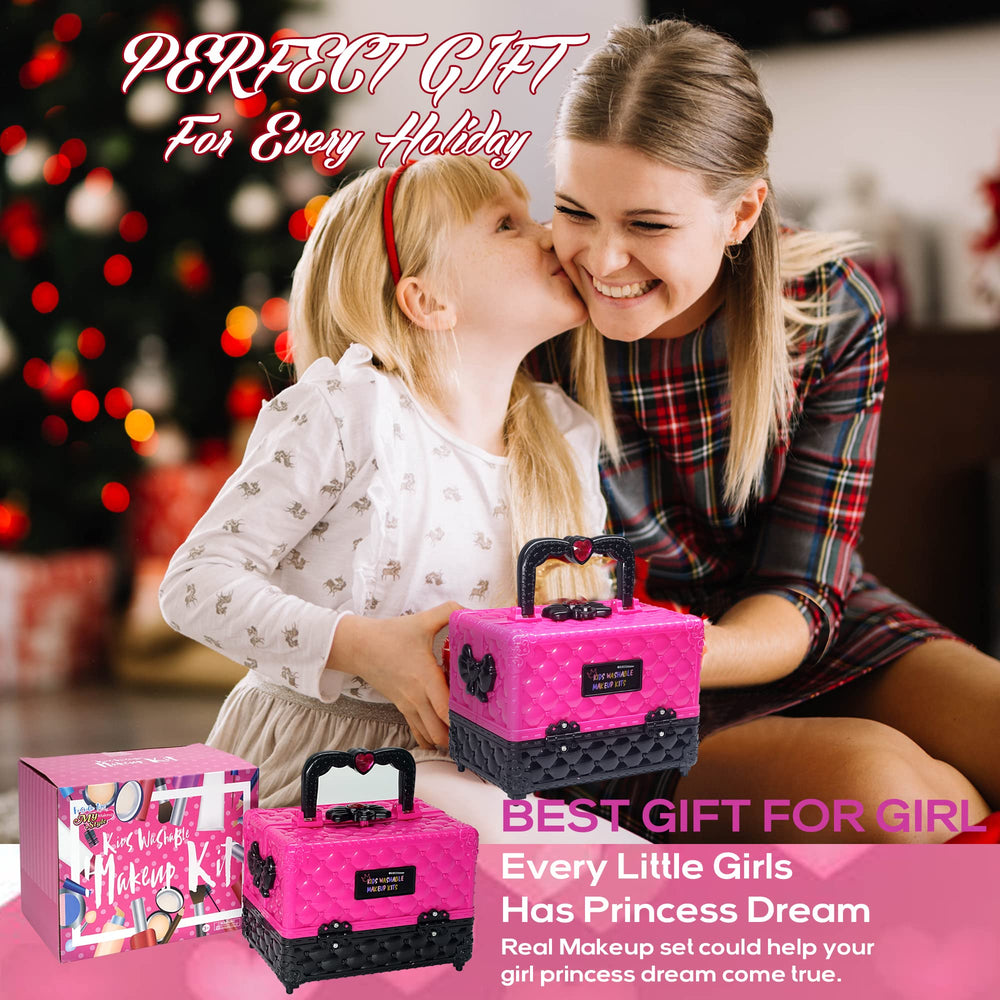 Amerrly compact carry case keeps makeup organized on the go.