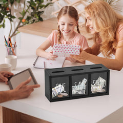 Ameuphercy visual money inside front panel shows savings at a glance.