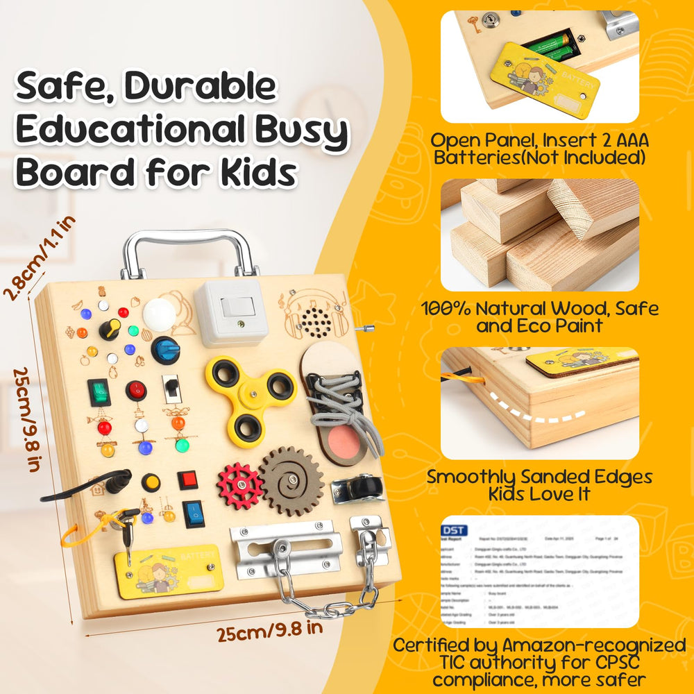 AMGAMGTS Montessori educational toy offers varied activities to spark curiosity.