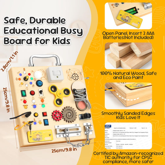AMGAMGTS Montessori educational toy offers varied activities to spark curiosity.