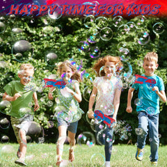 Amiabling Spider-Bubble Gun 12 nozzles delivering plenty of bubbles for outdoor fun.