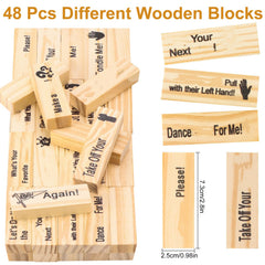 AMIITRY wooden blocks with challenges to spark play