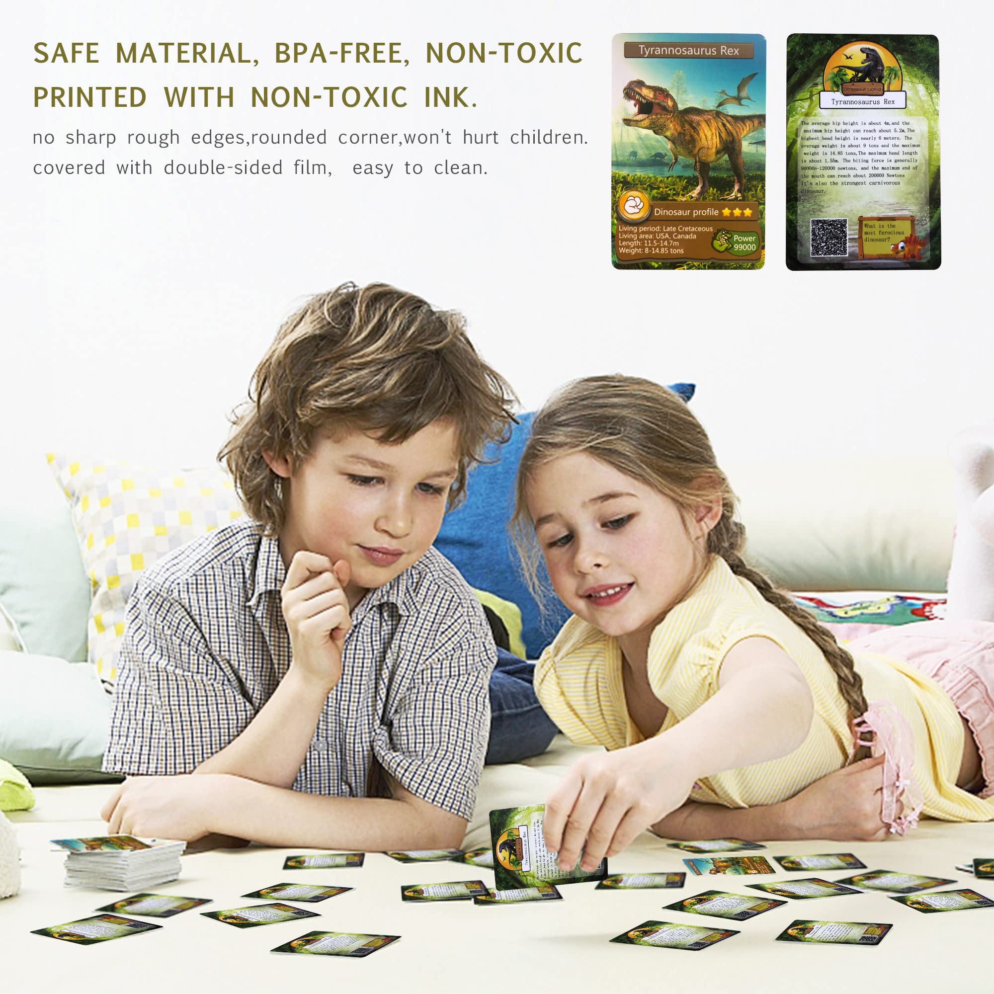AMINFUN dinosaur cards engage kids during reading time and play
