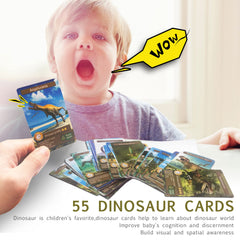 AMINFUN Mosasaur card helps children connect habitats with dinosaur names