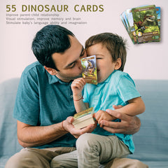 AMINFUN Stegosaurus card supports memory through vivid patterns and colors