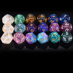 Amiven astrology dice in six-sets, versatile for beginners and experts