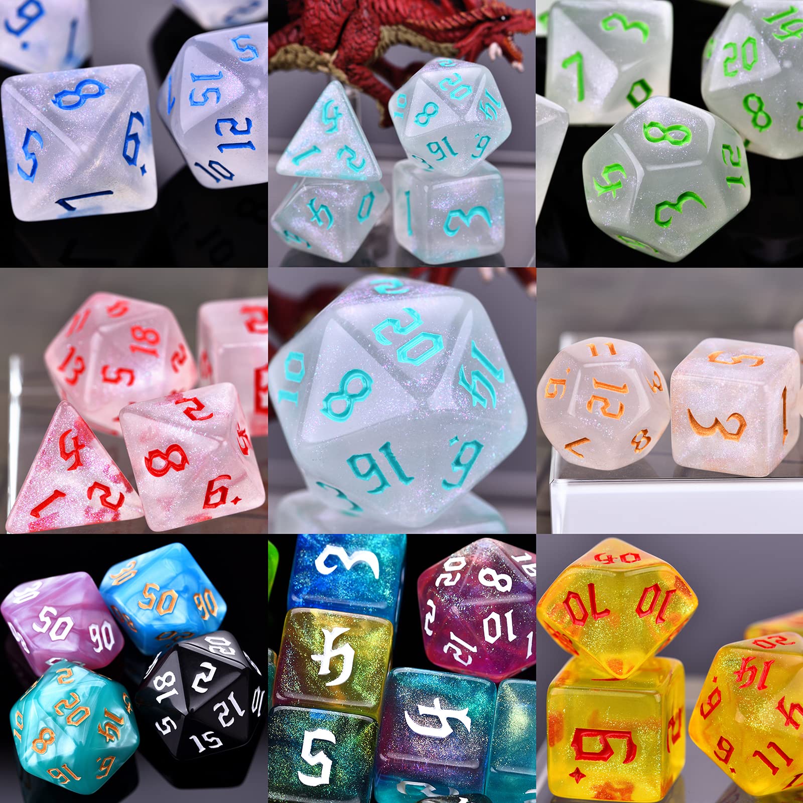 Amiven complete 210-dice collection, convenient for DnD and homebrew campaigns.